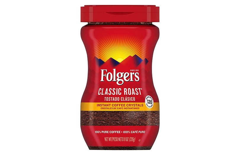 Folgers Classic Roast Instant Coffee Crystals, 8 Ounces