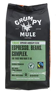 Grumpy Mule Organic Espresso Whole Bean Coffee