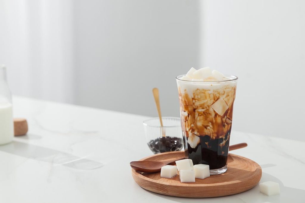 Coconut milk tea with pearls