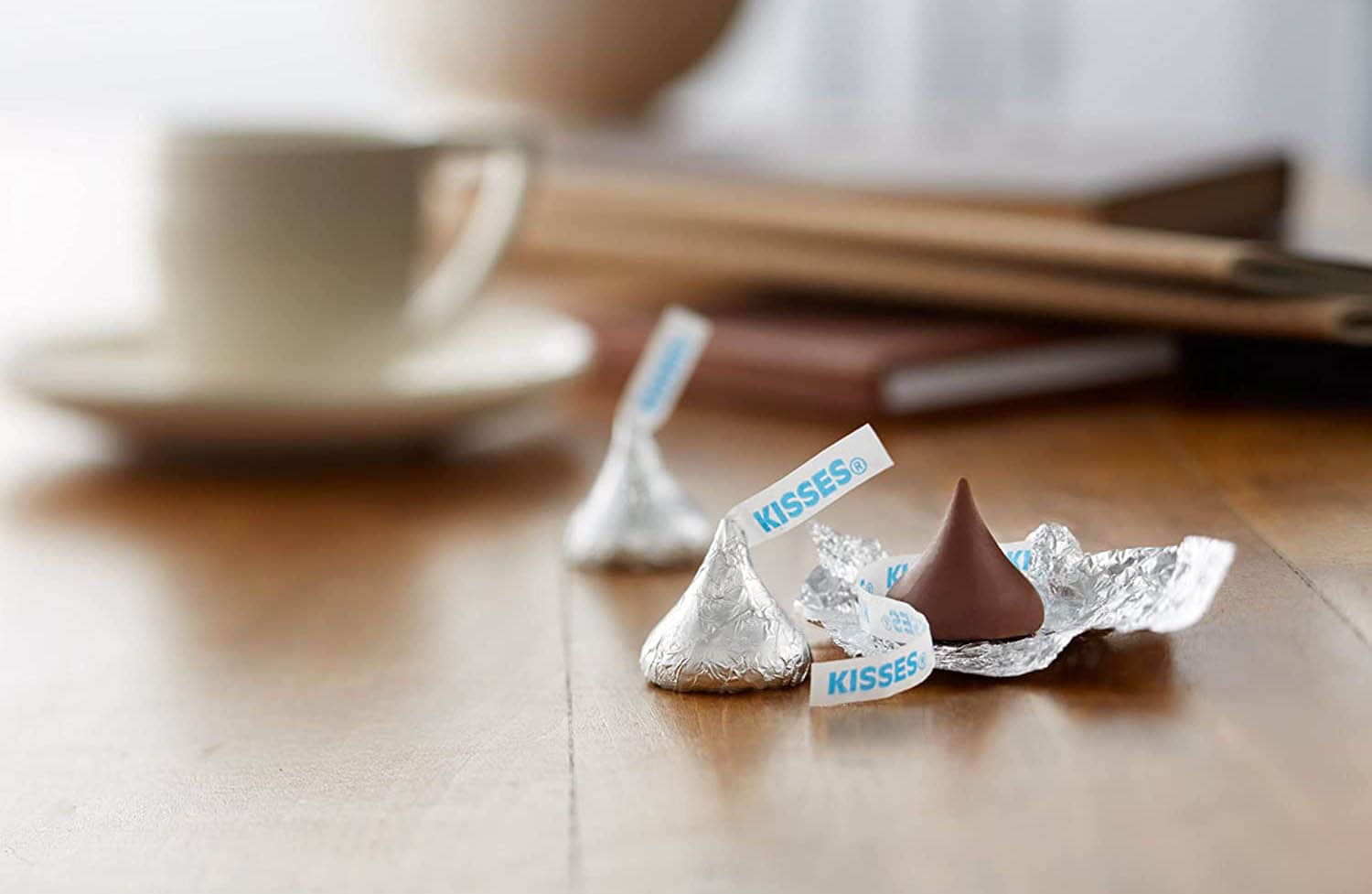 hershey's kisses on the table