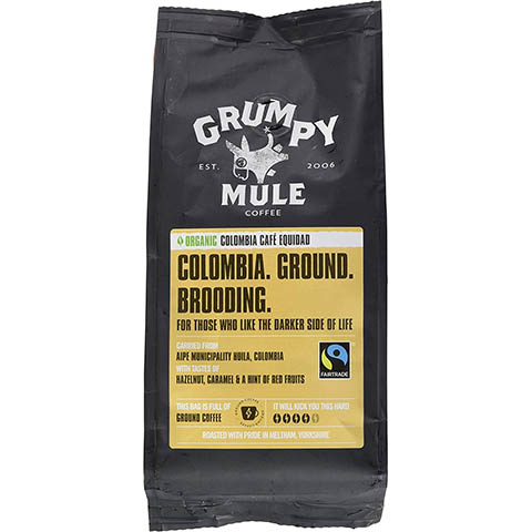 Grumpy Mule Organic Colombia Café Equidad Ground Coffee
