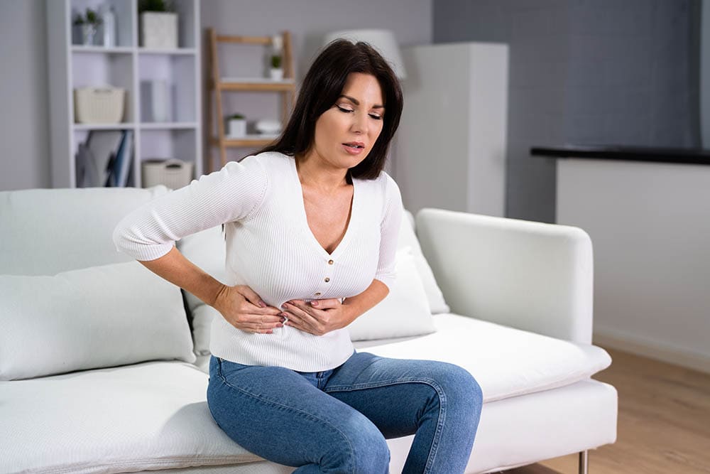 woman in pain