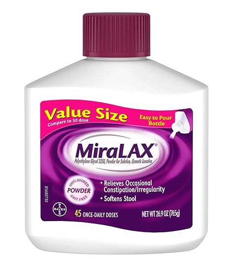 MiraLAX Laxative Powder for Gentle Constipation Relief