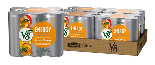 V8 +ENERGY Peach Mango Energy Drink