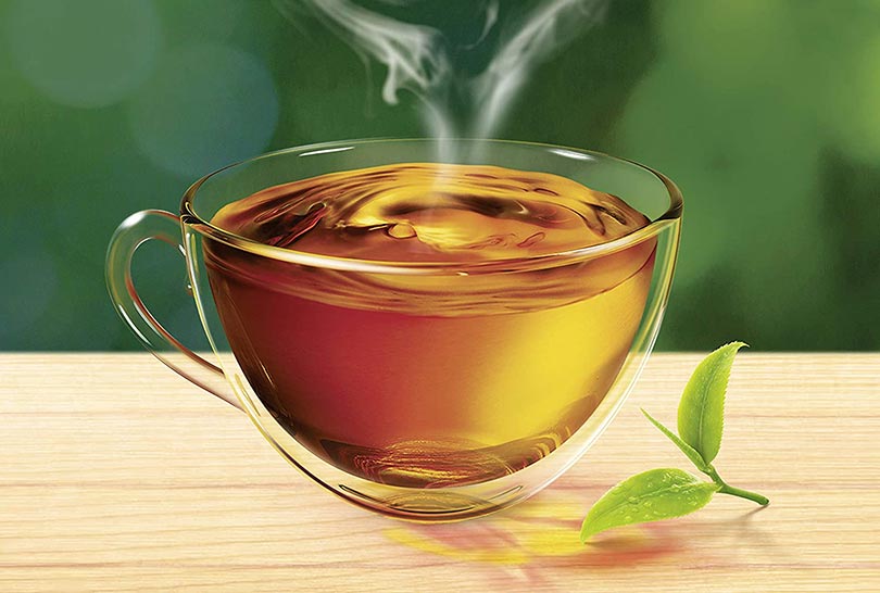lipton black tea in a glass