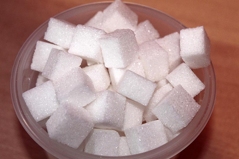 sugar cubes in a bowl