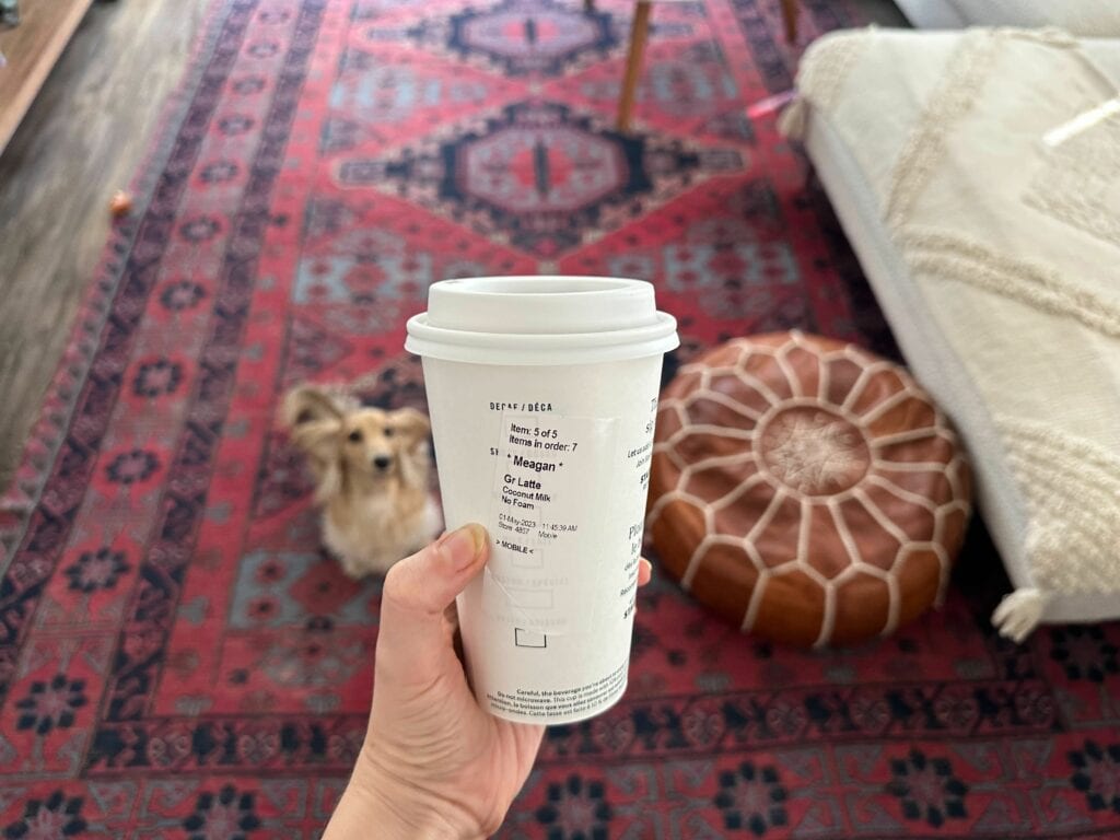 coconut milk latte