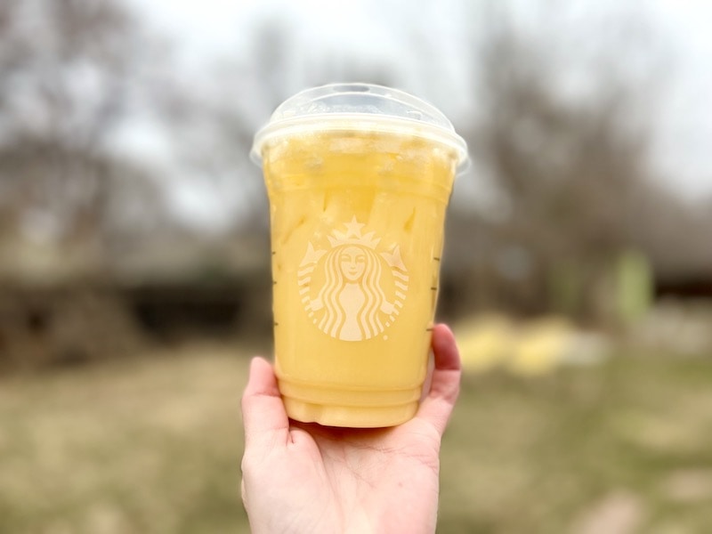 Starbucks Paradise Drink pineapple refresher with coconut milk