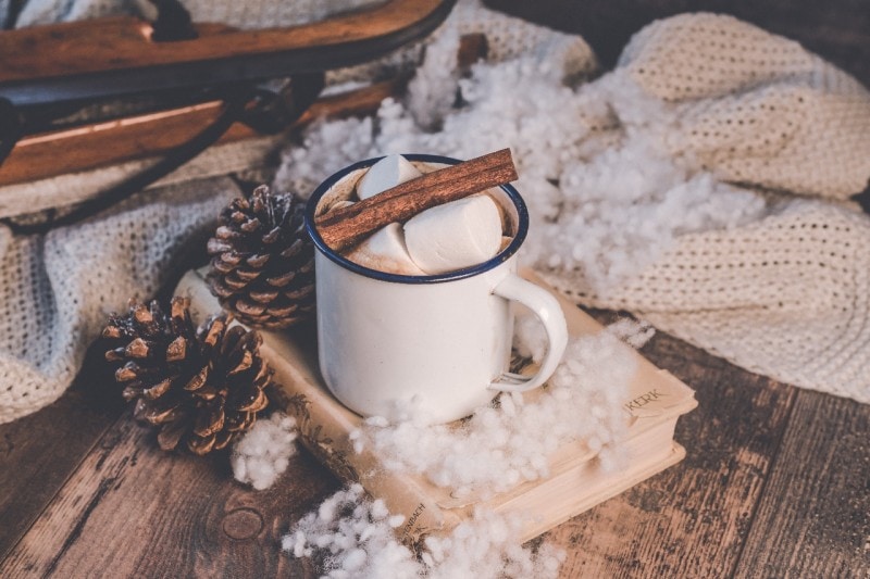 hot chocolate with marshmallows and cinnamon sticks_Jumpstory