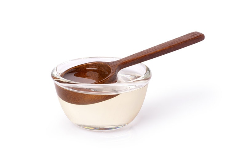 sugar syrup in a glass bowl