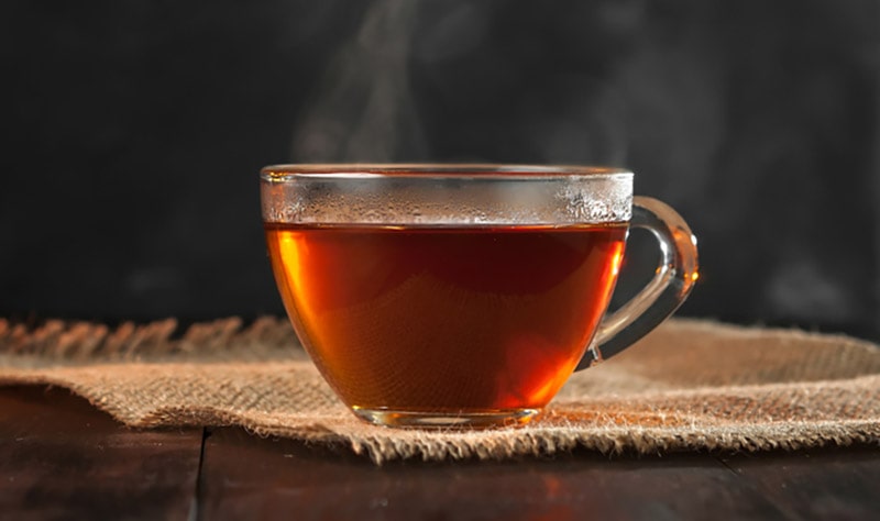 a cup of hot tea