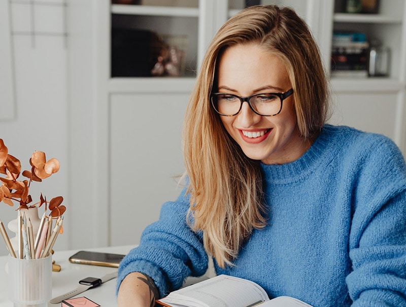 woman in a happy mood
